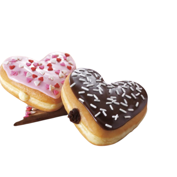 Copycat Dunkin' Heart Shaped Donuts Recipe
